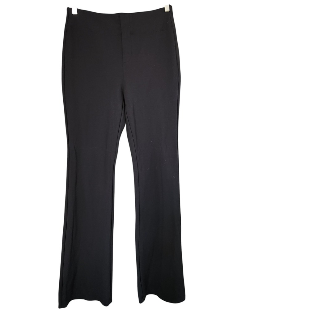 Halara Flex High Waisted Back Side Pocket Slight Flare Work Pants Black L Tall